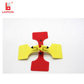 Polyurethane 84mm 62mm Colored Cattle Ear Tags , Printed Ear Tags For Cattle