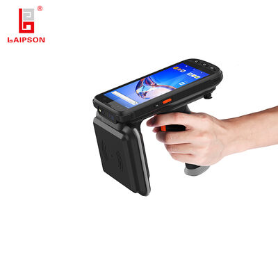 RFID Tag Reader UHF 860Mhz Handheld Device for Livestock Animal Ear Tag Identification and Tracking with Android Operating System
