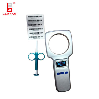 Handheld RFID Tag Reader 1342khz FDXB Animal Ear Tag Scanner With Temperature Measurement And ISO117845 Standard Compliance