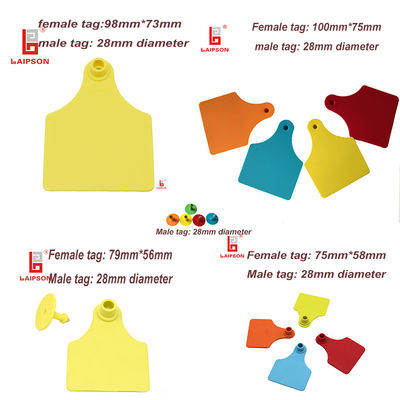 Laser Engraved PU Horse Camel Dairy 100mm Livestock Ear Tags
