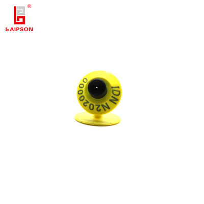 ISO11785 TPU Plastic Round Tamper Proof Livestock Ear Tag For Swine Pig