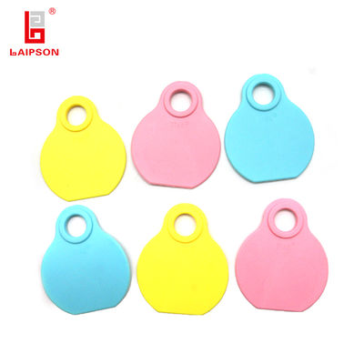 ISO9001 80mm 상단 TPU 중간 크기 소 염소 목걸이 태그 (가축용 레이저 인쇄 번호)